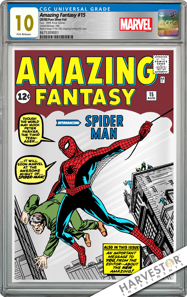 2018 Marvel Comics - Amazing Fantasy #15   - CGC 10 GEM MINT First Release