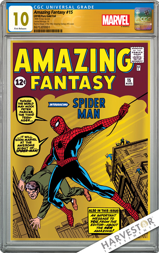 2018 Marvel Comics - Amazing Fantasy #15   - CGC 10 GEM MINT First Release