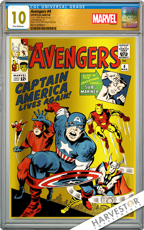 2019 Marvel Comics - The Avengers #4 - CGC 10 GEM MINT First Releases