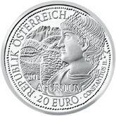 2011 20€ Silver Proof Aguntum