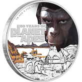 2018 Planet of the Apes 50th Anniversary Silver 1 oz. Coin