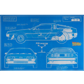 2021 Back to the Future - DeLorean Blueprint - Premium 35g Silver Foil