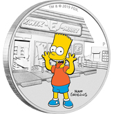 2019 The Simpsons: Bart Simpson Silver 1 oz. Coin