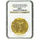 1939 Czechoslovakia Freedom Medal - Bronze - NGC MS67