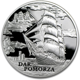 2009 Dar Pomorza, 20 Roubles - Sailing Ships Series: Coin #2