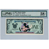 1987 Disney Dollar - PMG 58 EPQ