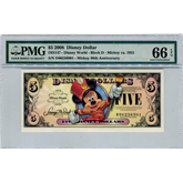 2008-D $5 Disney Dollar - PMG 66 EPQ