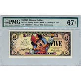 2008-D $5 Disney Dollar - PMG 67 EPQ