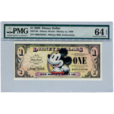 2008-D Disney Dollar - PMG 64 EPQ