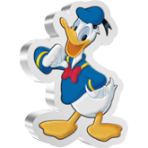 2021 Disney Figure Coin: Donald Duck - Silver 1 oz. Coin