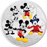 2016 Disney Mickey Through the Ages 5 oz. Silver Coin