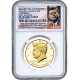 2014 Proof Gold Kennedy Half-Dollar - NGC PF70 First Releases