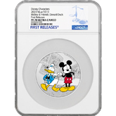 2023 Disney: Mickey Mouse & Donald Duck 3 oz. Silver - NGC PF70 FR