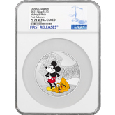 Disney: Mickey Mouse Pluto 3 oz. Silver - NGC PF70 First Release