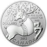 2012 Silver Canadian Magical Reindeer $20