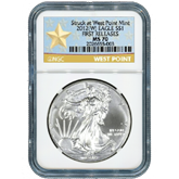 2012 (W) Silver Eagle MS70 - West Point Mint - First Release