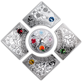 2013 Silver Four Seasons Puzzle Coin 5-Piece Set