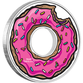 2019 The Simpsons Donut Silver 1 oz. Coin