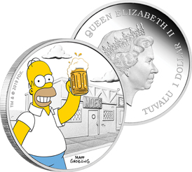 Harvestor Investments 2019 The Simpsons Homer Simpson Silver 1 oz