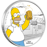 2019 The Simpsons: Homer Simpson Silver 1 oz. Coin