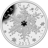 2013 Canadian Silver Winter Snowflake with Swarovski Crystal