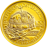 2010 100€ Gold The Hungarian Crown of St Stephen