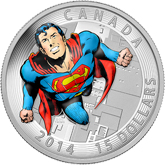 2014 Silver Canadian 3/4  oz. Proof - Superman™ Comic Book Covers