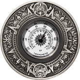 2018 Thermometer Antiqued Silver 2 oz. Coin