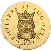 2012 50€ 1/4 oz. Gold Proof Philip II Augustus